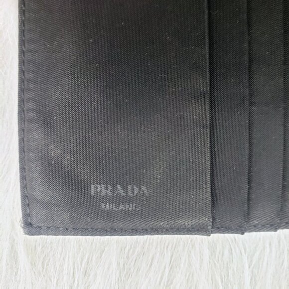Prada Compact Bifold Wallet - Black Nylon w/ Triangle Prada Logo - Picture 8 of 8